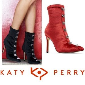 Rare sexy Katy Perry Red Velvet boots